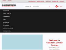 Tablet Screenshot of columbusclimate.com